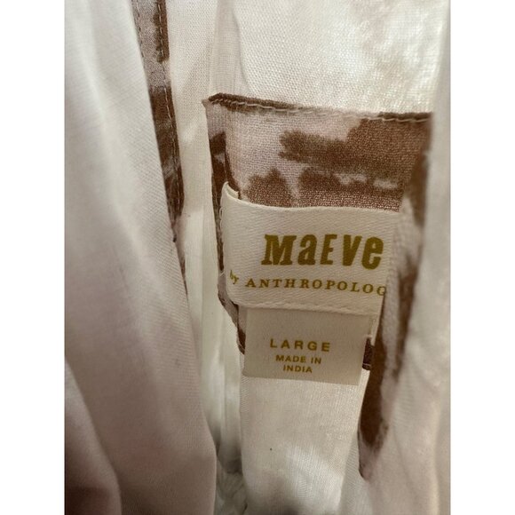 Anthropologie Maeve Keyhole Animal Print Halter Maxi Dress Tiered Large Boho - Picture 5 of 11